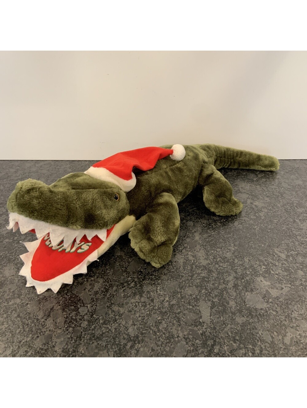 Snappy Holidays Alligator Crocodile Green 30" Stuffed Animal Plush w/ Santa Hat